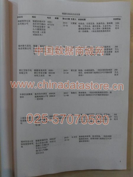 福建化妝品企業(yè)黃頁收錄了最新的福建化妝品企業(yè)名單，具有極高的營銷價值，實實在在提高銷售業(yè)績